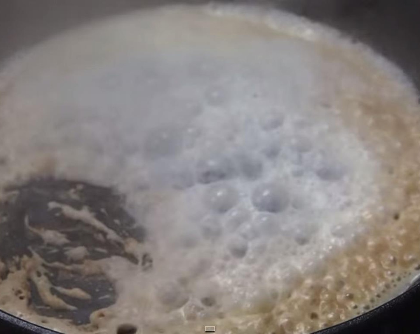 step 4 When the roux turns sandy beige, pour in the Kemps Half & Half (4 cups). Whisk thoroughly to prevent any lumps.