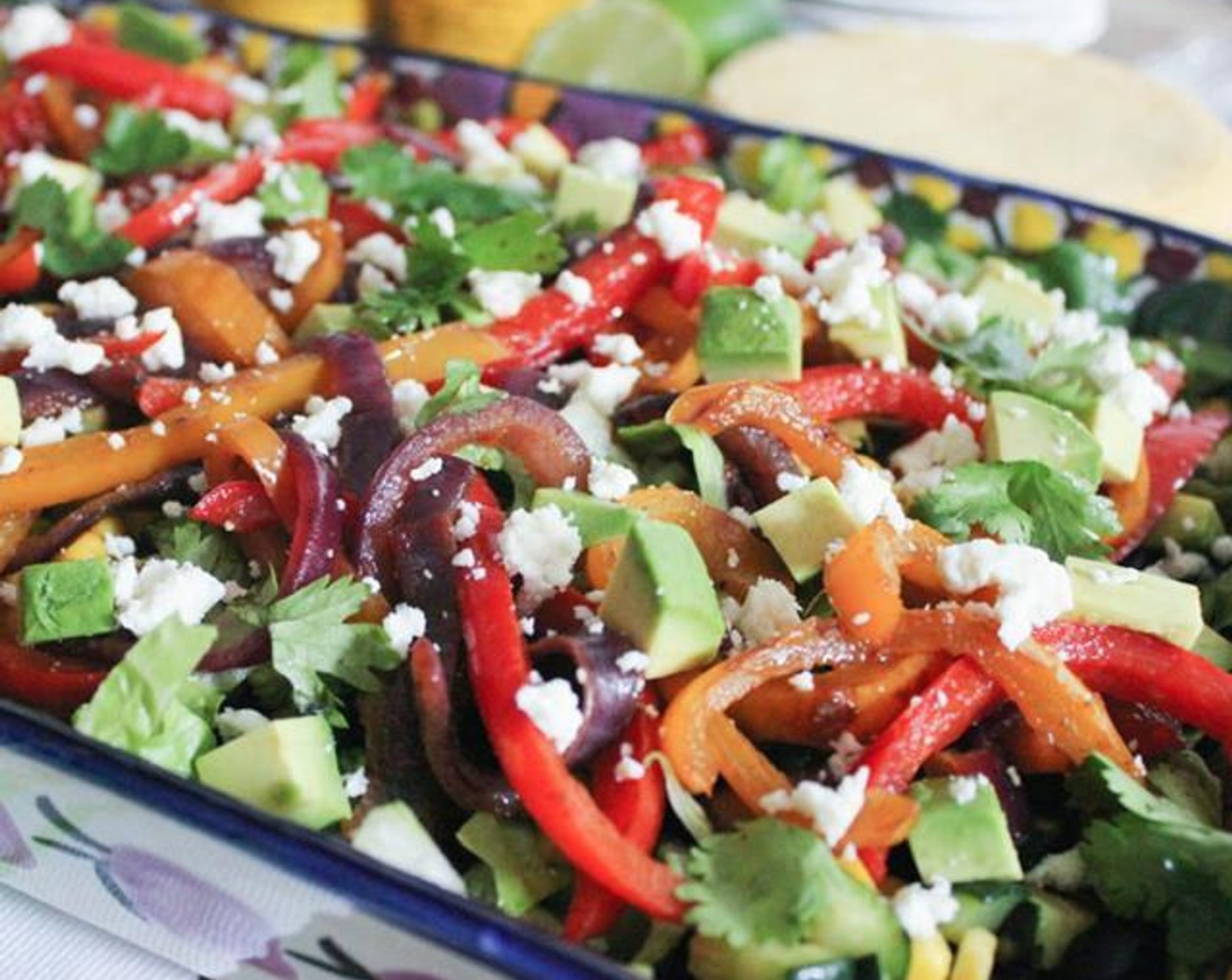 Vegetable Fajita Salad with Chipotle Vinaigrette