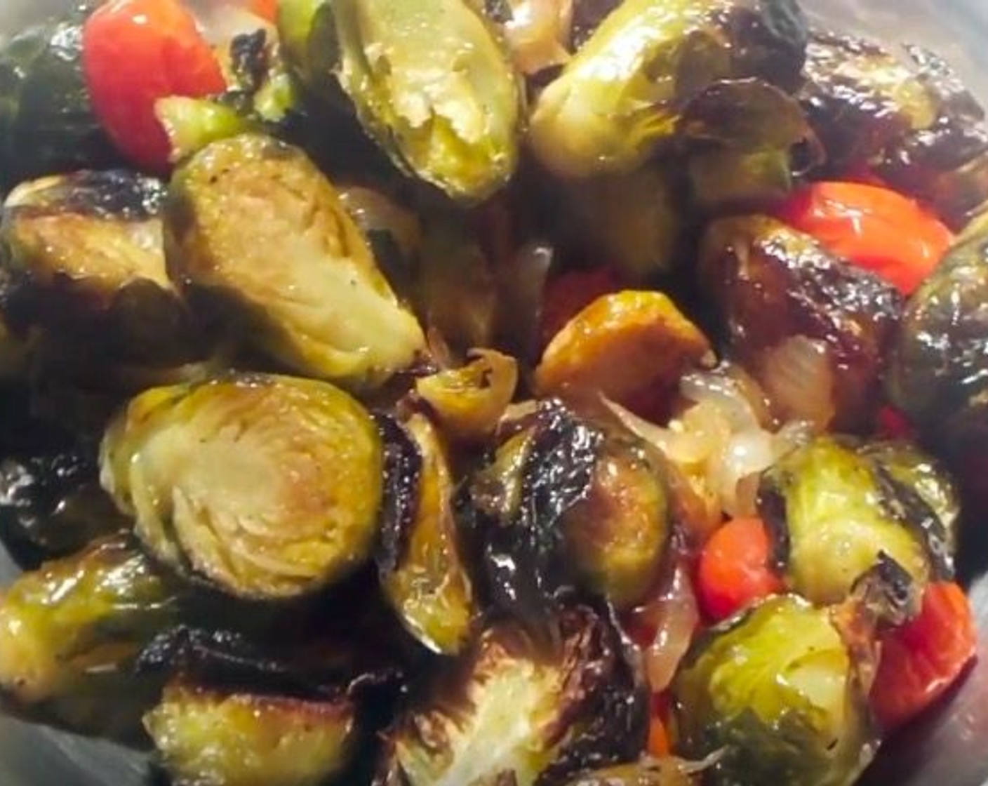 Marc's Oven Roasted Brussel Sprouts and Tomatoes