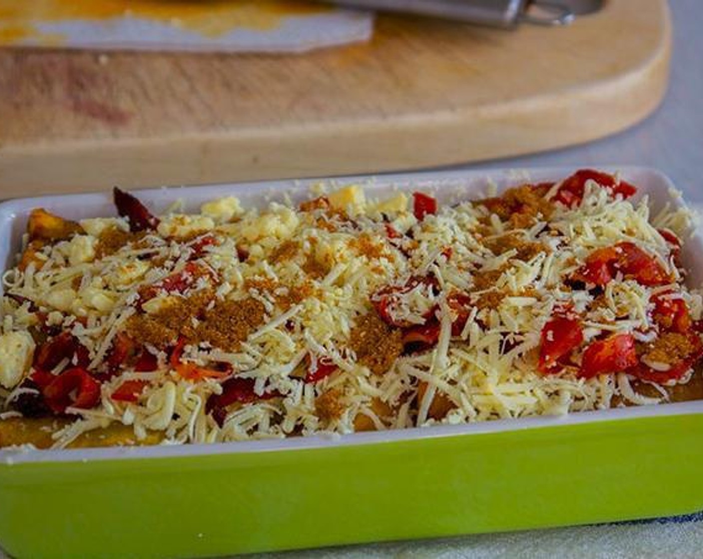 step 5 Once baked the top of the dish should have melted crispy cheese, if not you can put it a few minutes under the grill.