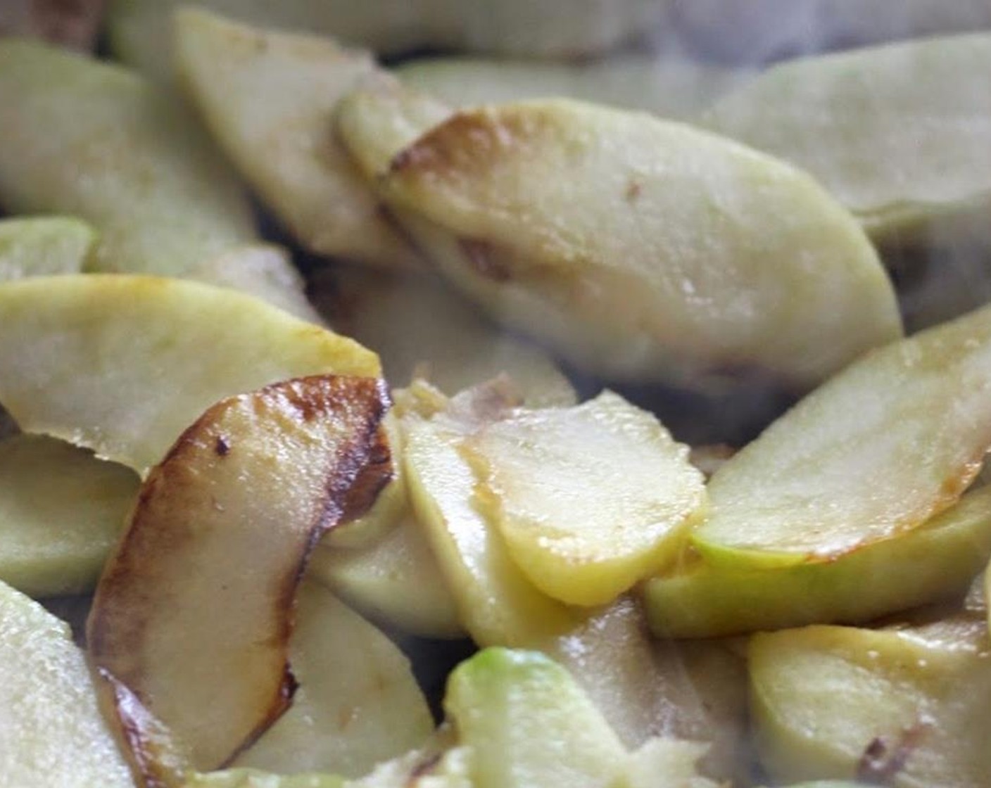 step 3 Heat apples in a non-stick pan until translucent and slightly browned.