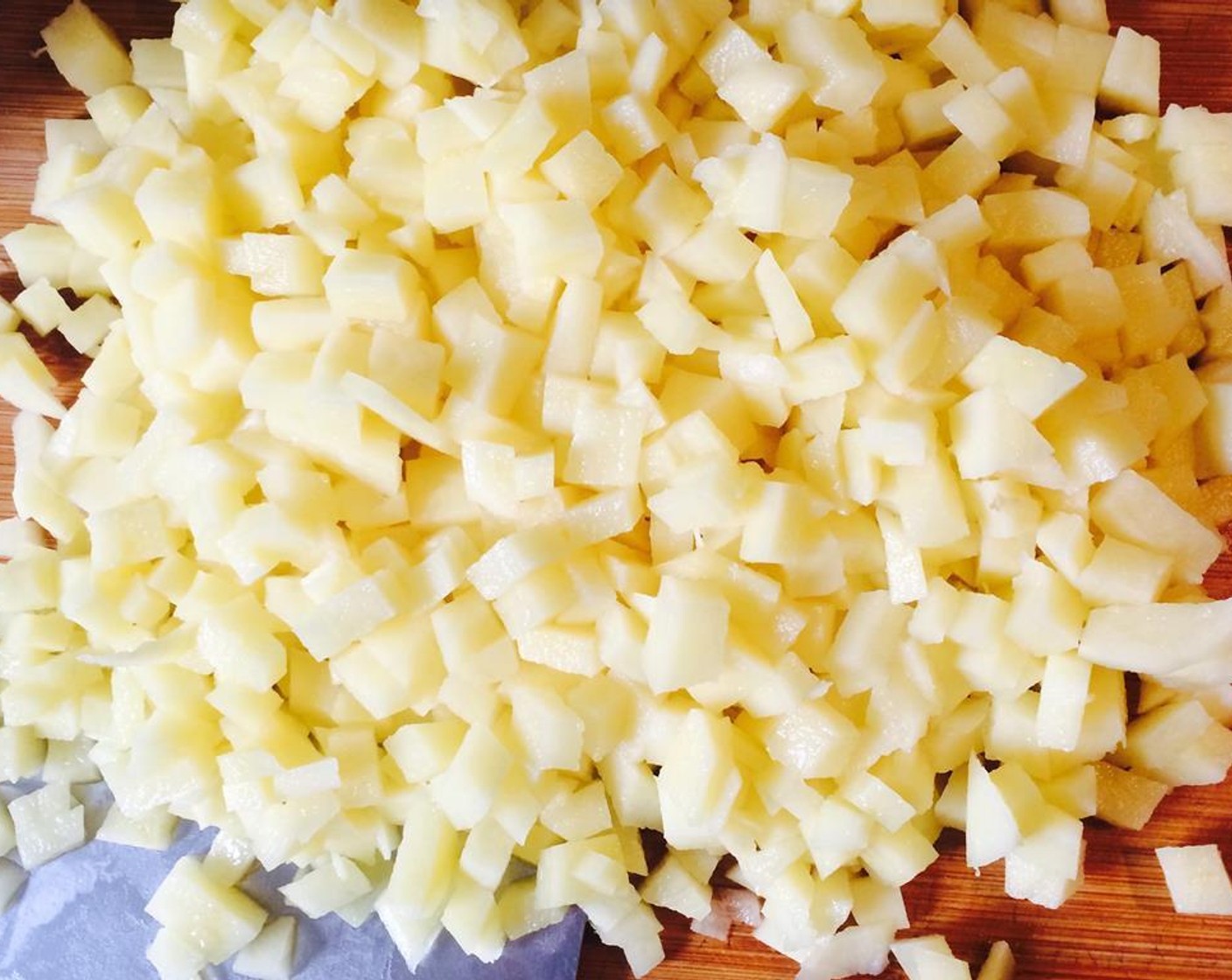 step 4 Peel and cube the  Potatoes (2) and Celery (1/4 stalk), if using.