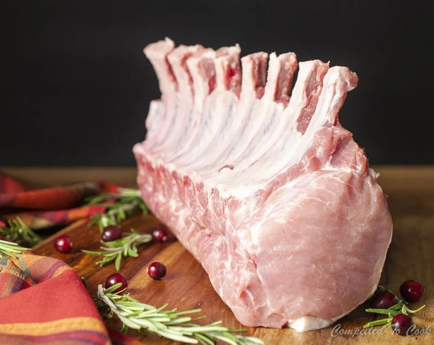 step 2 Pat the Pork Rib Roast (5 lb) dry with a paper towel and season generously on all sides with salt and pepper.