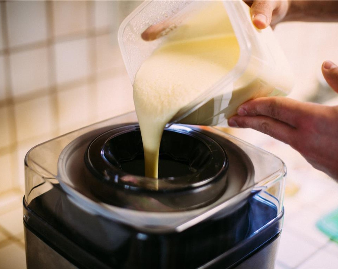 step 8 Process the base in an ice cream maker according to manufacturer's instructions.