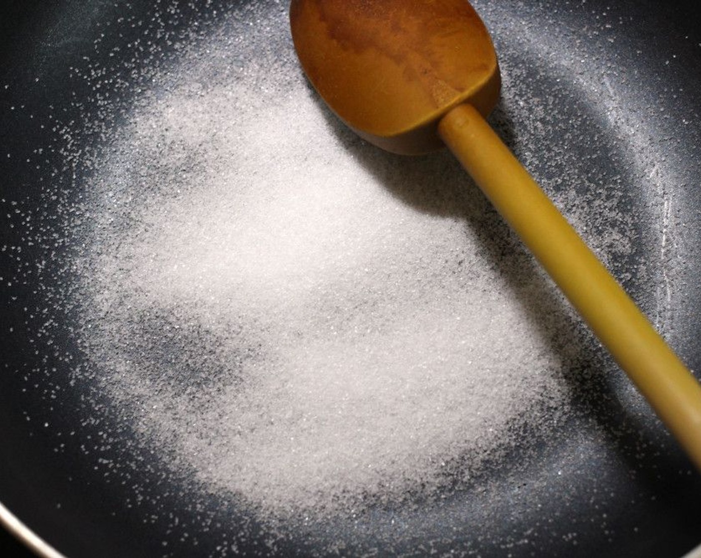 step 2 In a large pan caramelize the Granulated Sugar (1/3 cup).