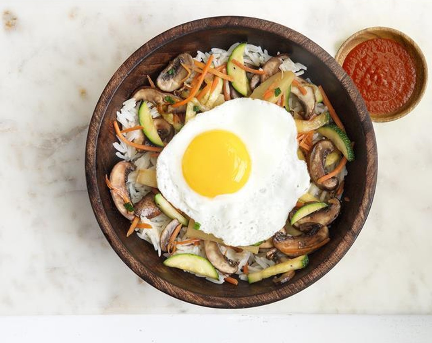 Vegetarian Bibimbap with Basmati Rice