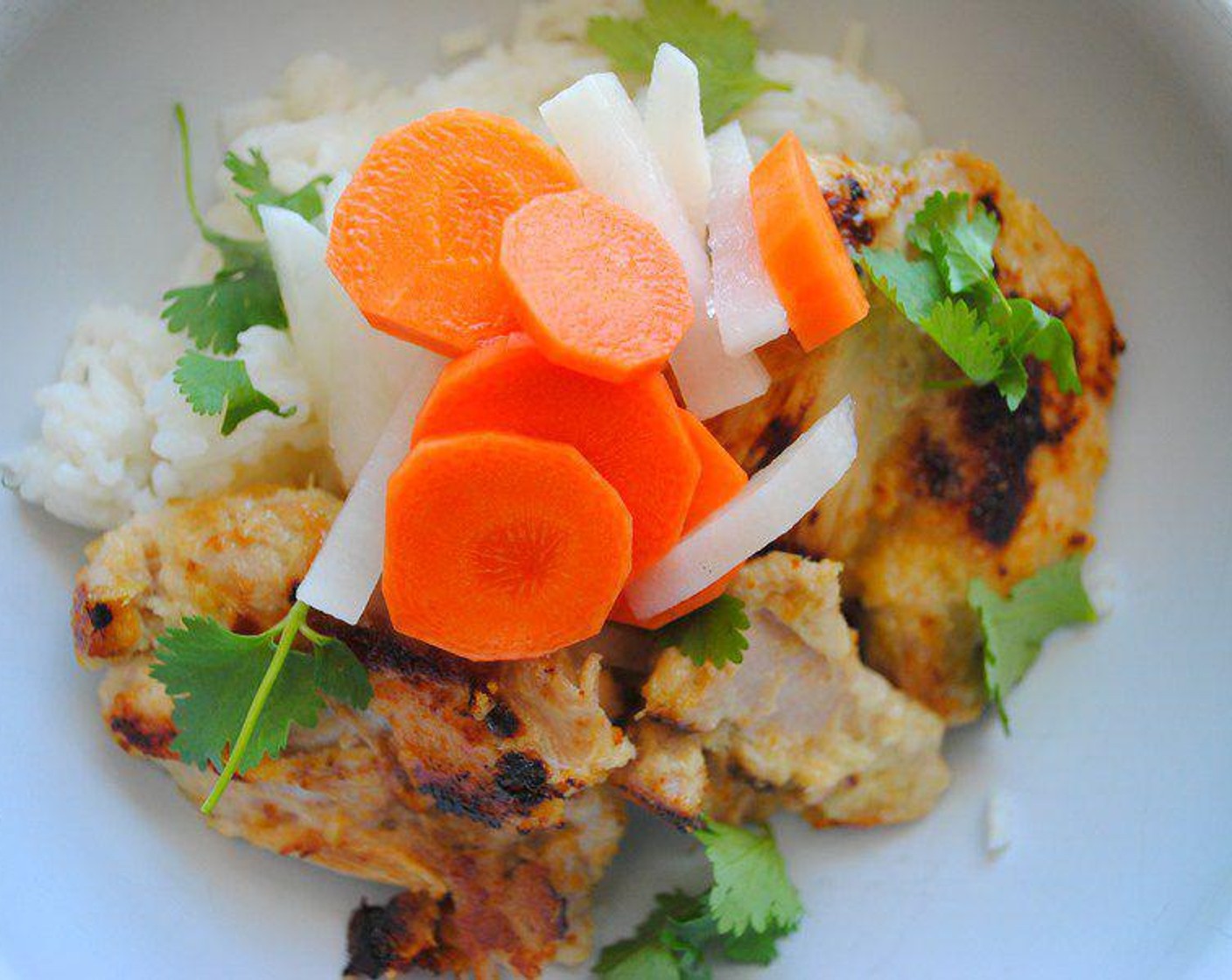 Lemongrass Chicken with Pickled Vegetables