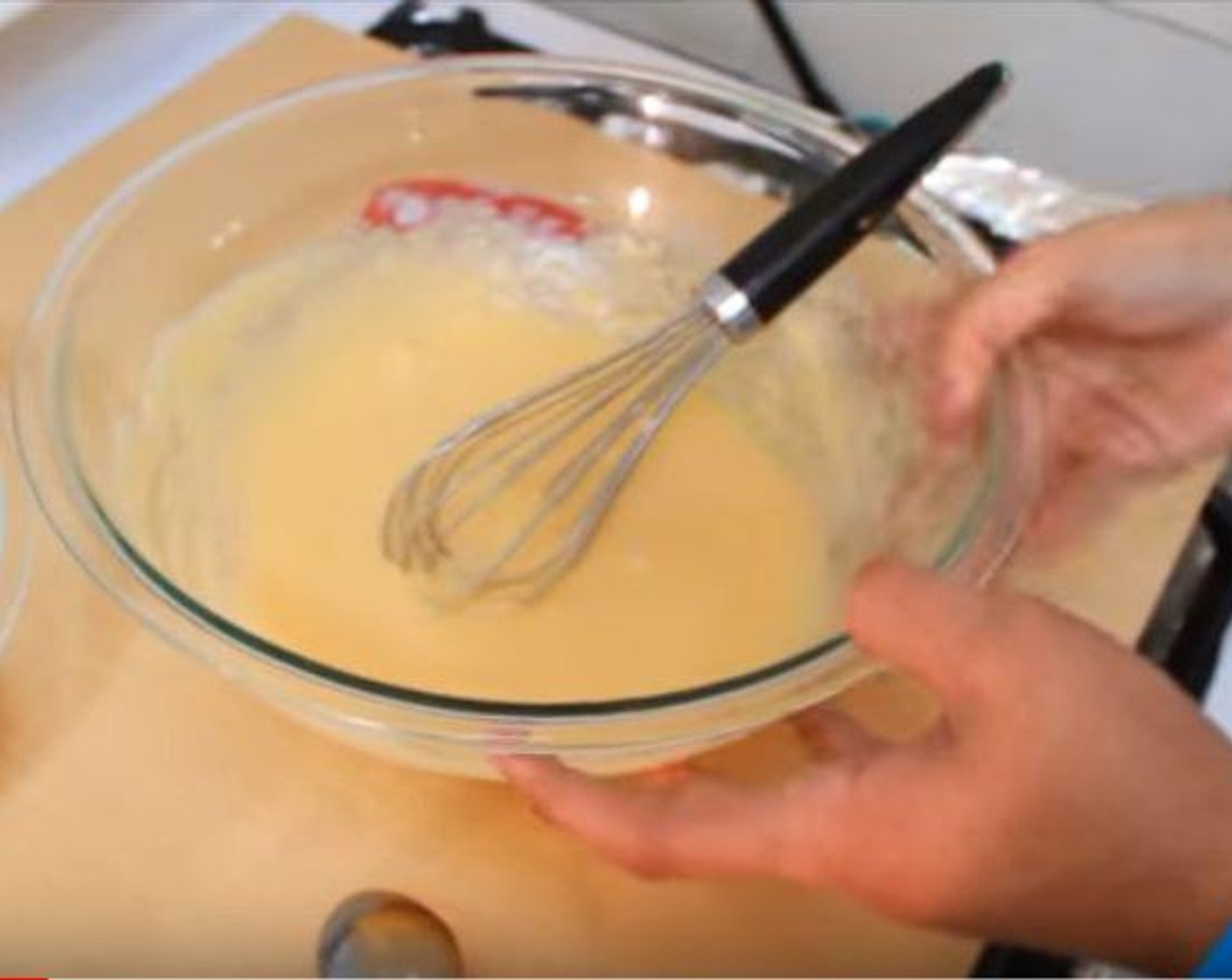 step 2 Mix the All-Purpose Flour (1 1/2 cups), Baking Powder (1 1/2 cups), Corn Starch (1 Tbsp), and Salt (1/4 tsp). Add them to the wet mixture. Whisk until incorporated.