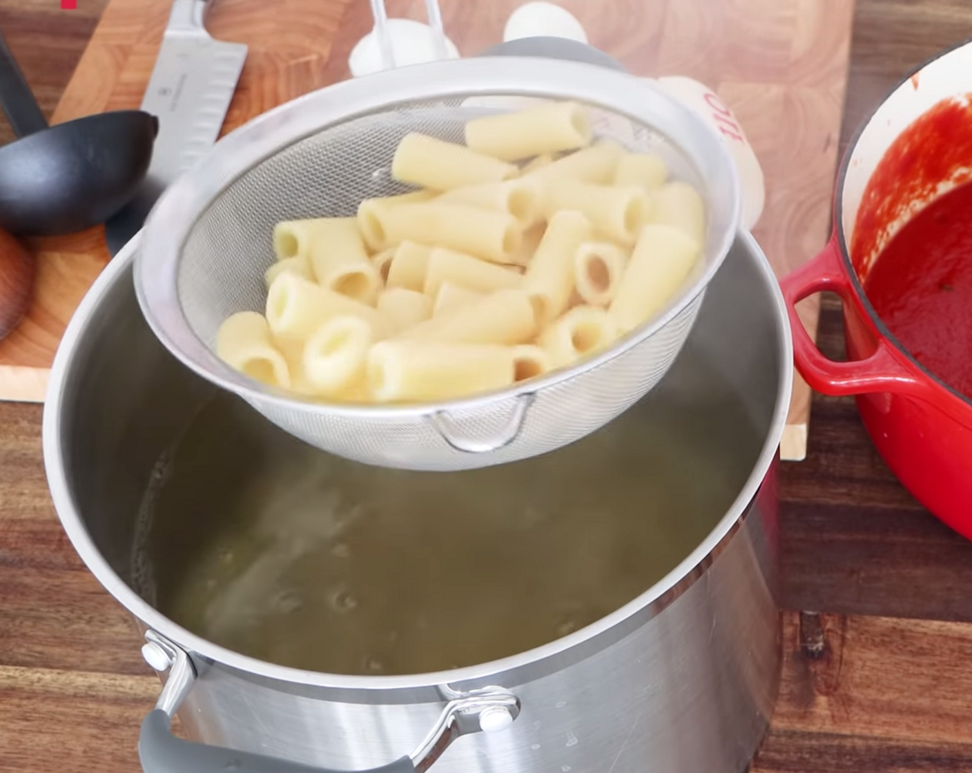 step 15 Strain your pasta 3 minutes before the instruction time – otherwise, your pasta will overcook