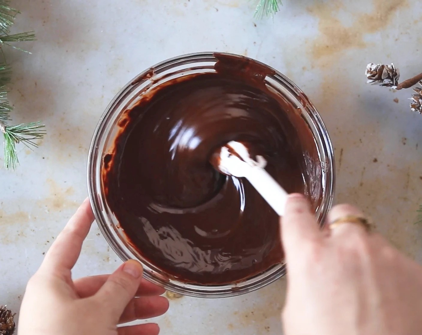 step 4 Melt the Semi-Sweet Chocolate Chips (2 cups) and 1 tablespoon Coconut Oil (1 Tbsp) together in the microwave in 30-second increments until melted.