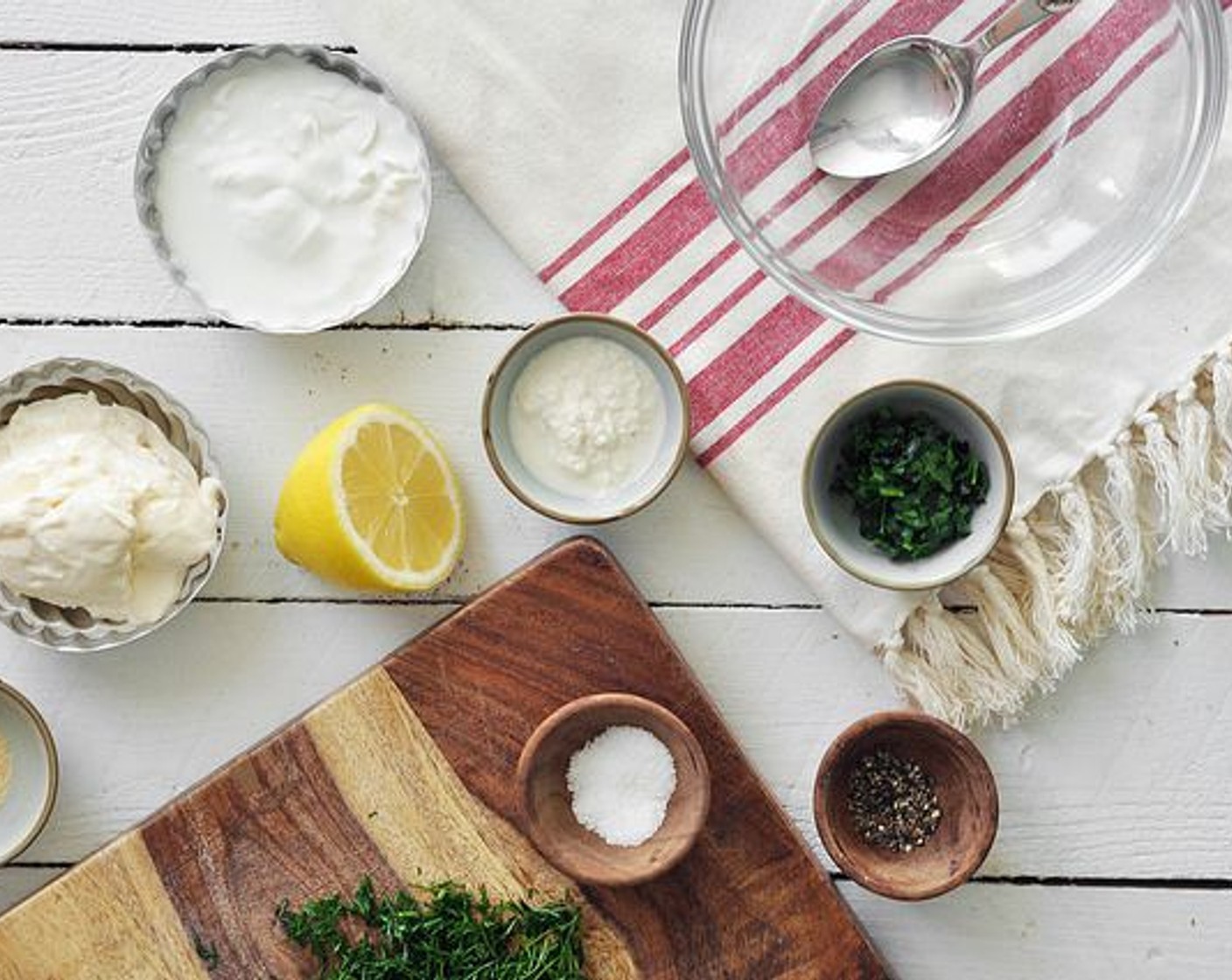 step 12 Whisk Mayonnaise (1/3 cup), Sour Cream (1/3 cup), Horseradish (1 Tbsp), juice of Lemon (1/2), Fresh Parsley (1 Tbsp), Salt (1/2 tsp), Freshly Ground Black Pepper (1/2 tsp), McCormick® Garlic Powder (1/2 tsp) and Fresh Dill (1/4 cup) together in a small bowl, until smooth.