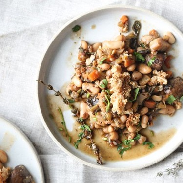 Vegetarian Cassoulet with Mushrooms and Chard Recipe | SideChef