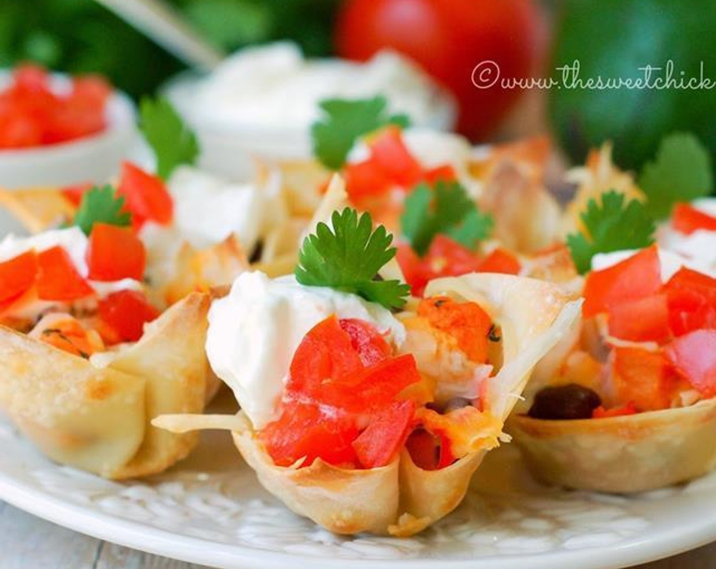 Chicken Quesadilla Wonton Cups