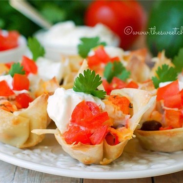 Chicken Quesadilla Wonton Cups Recipe | SideChef