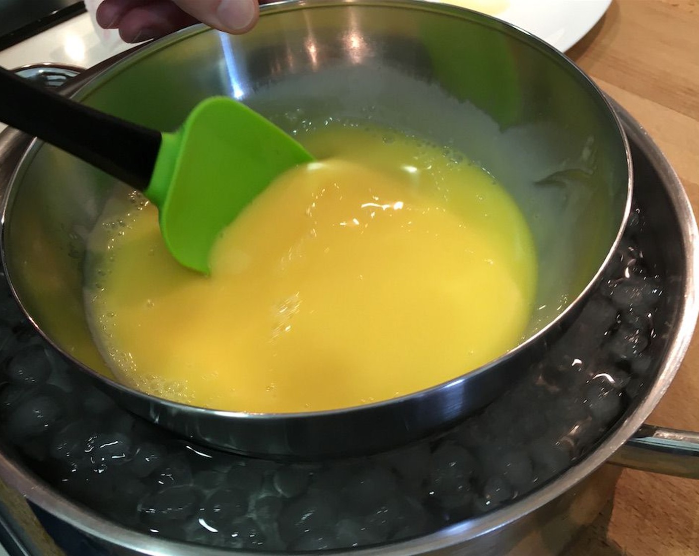 step 7 Transfer the custard to a heatproof bowl, set it in an ice-bath and stir until it is cool.