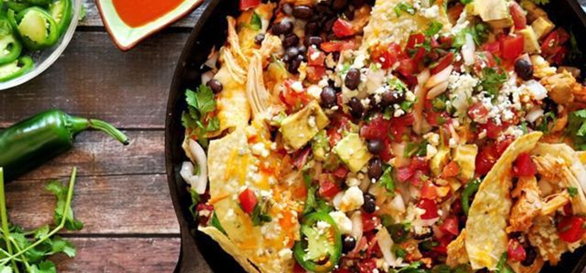 Three-Cheese Buffalo Chicken Nachos Recipe | SideChef