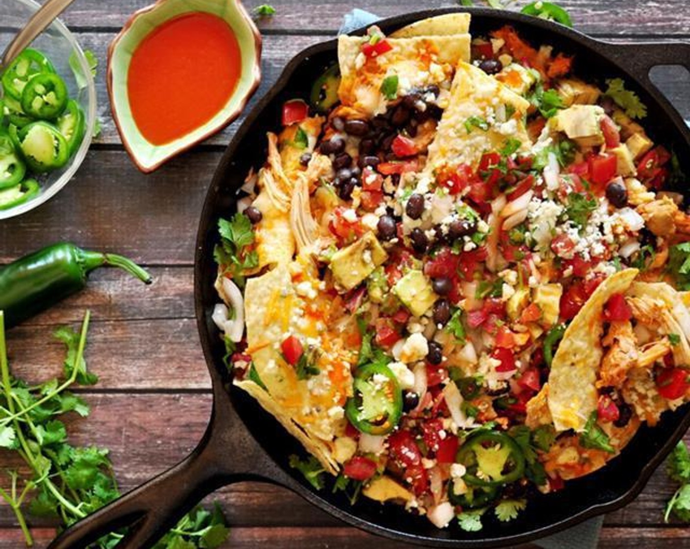 Three-Cheese Buffalo Chicken Nachos