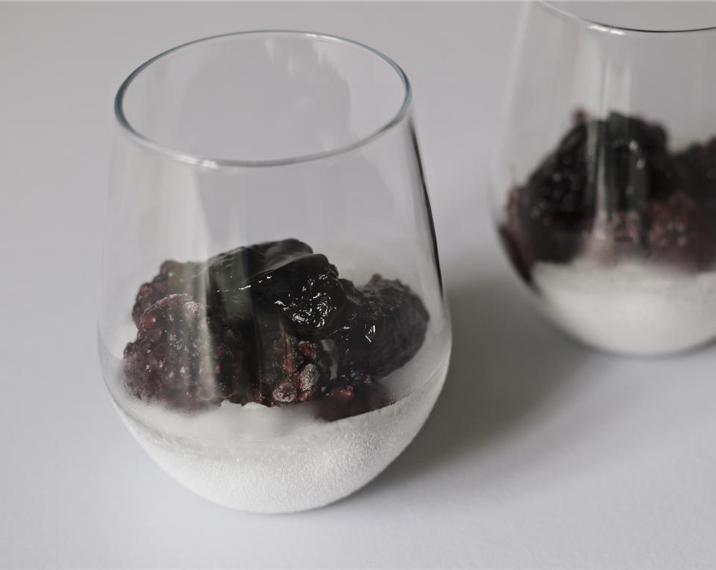 step 3 Add a teaspoon each of Black Cherry Jam (1 Tbsp) and Raspberry Jam (1 Tbsp)to each glass.