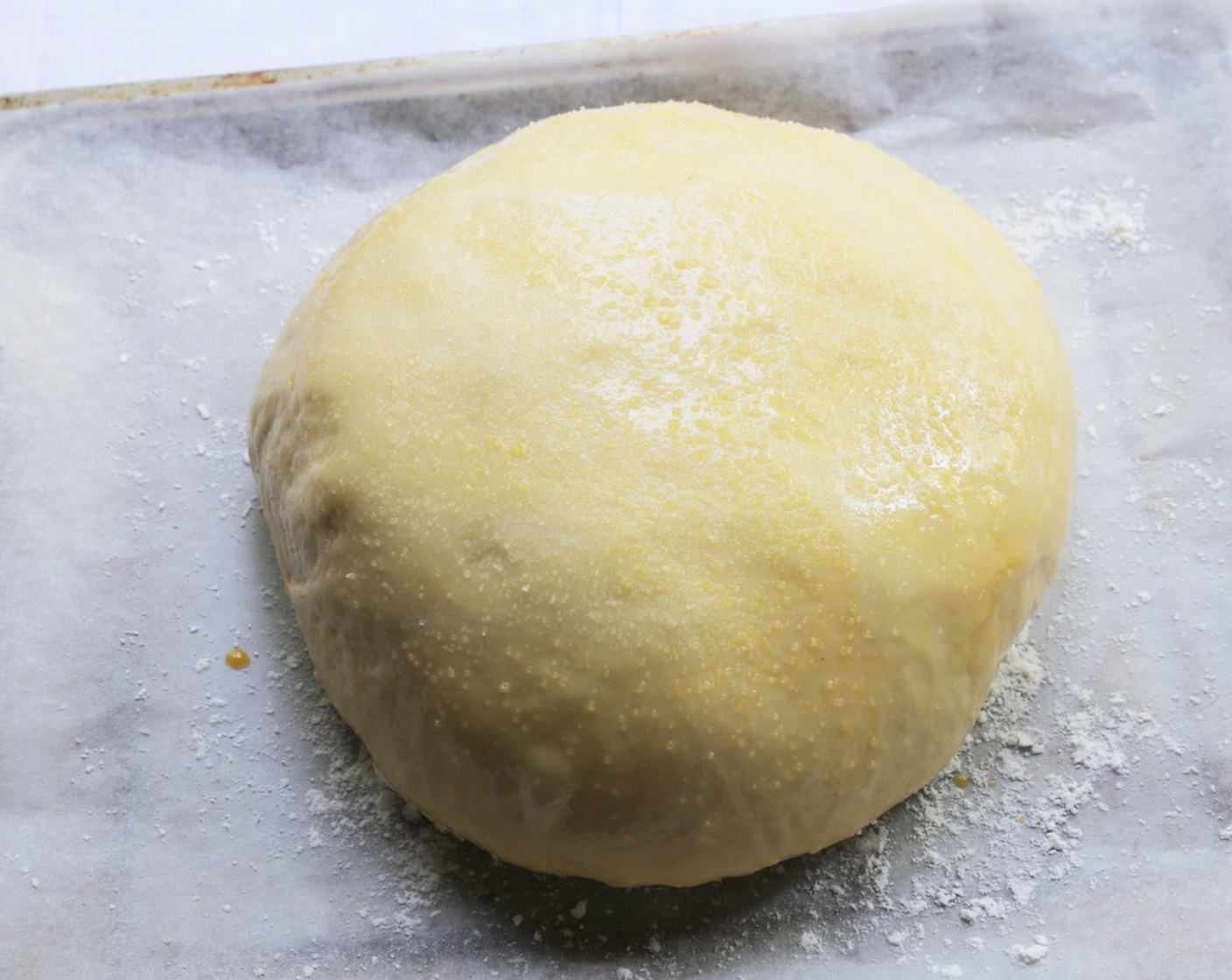 step 8 Beat the Egg (1) to make an egg wash. Using a pastry brush, gently brush on the egg wash and sprinkle with Sea Salt Flakes (to taste).