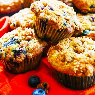 Blueberry Peach Muffins Recipe | SideChef