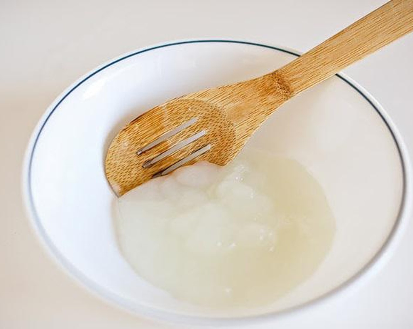 step 3 To make the paste, add the Sweet Glutinous Rice Flour (1 Tbsp) and Water (1 cup) to a pot. Put over medium heat and continue to stir until thickened - about 5 minutes.