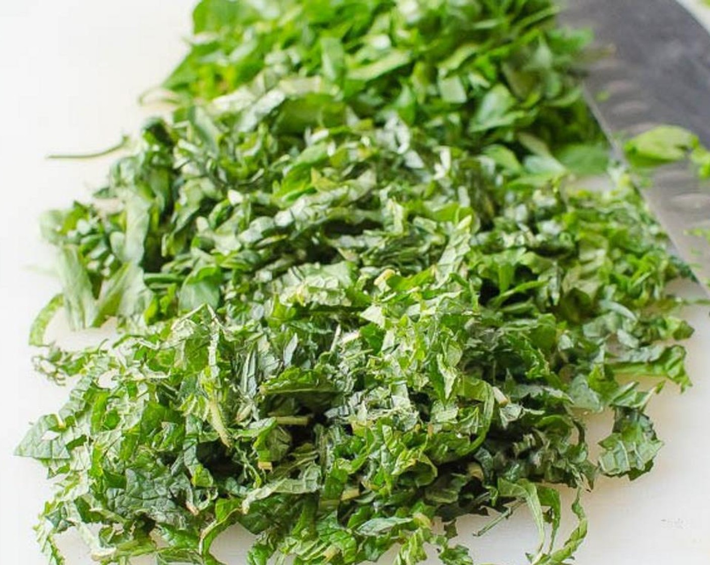 step 5 Add chopped Fresh Parsley (1/3 cup), chopped Fresh Basil (1/3 cup) and chopped Fresh Mint (1/3 cup).