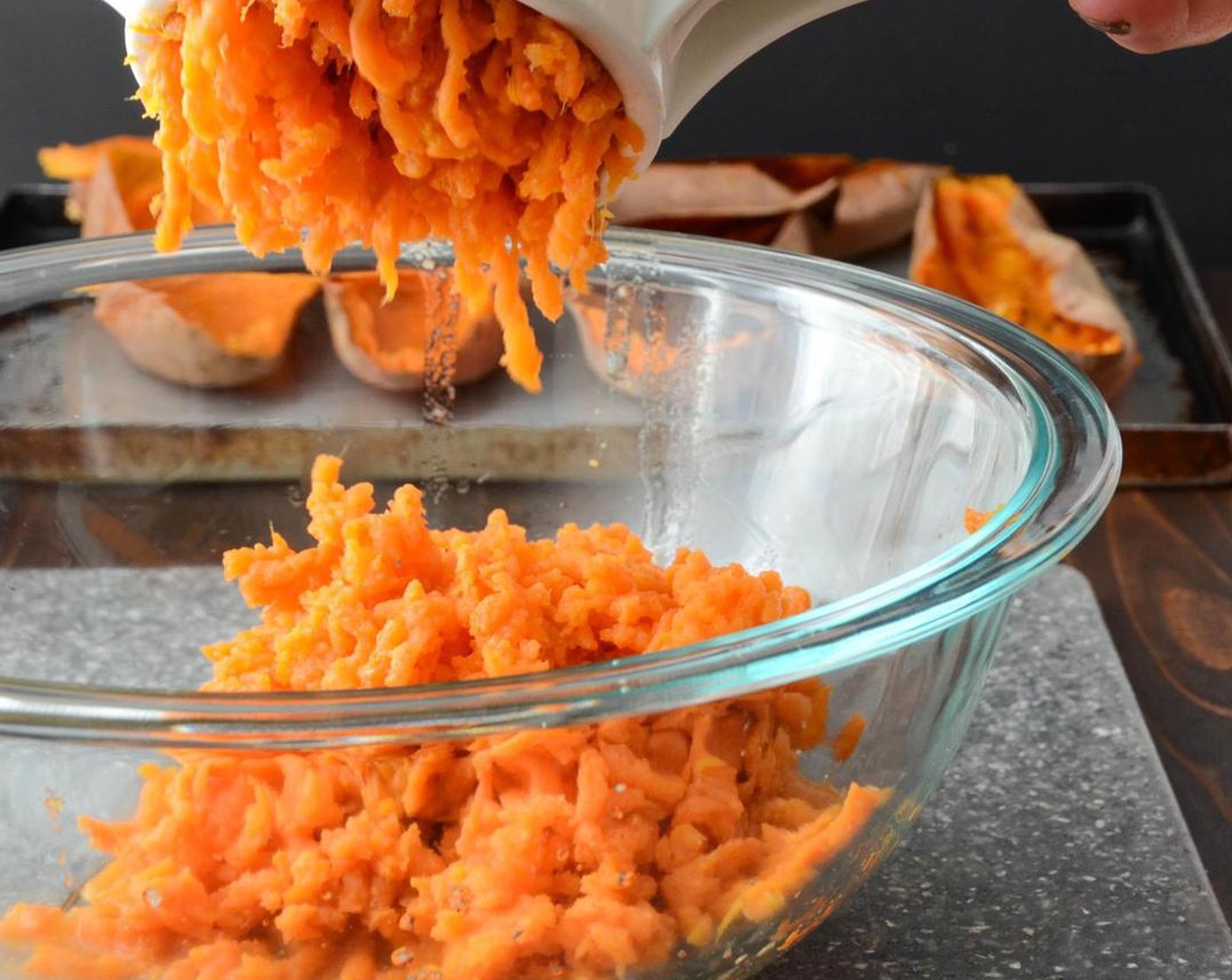 step 5 Use a potato ricer or hand mixer to puree the potatoes.