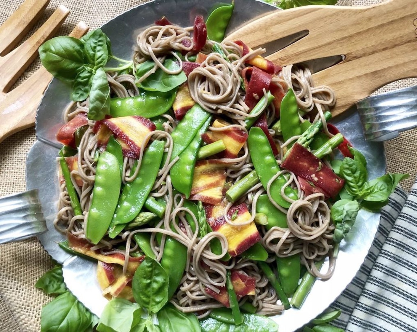 Soba, Snow Pea, and Asparagus Toss