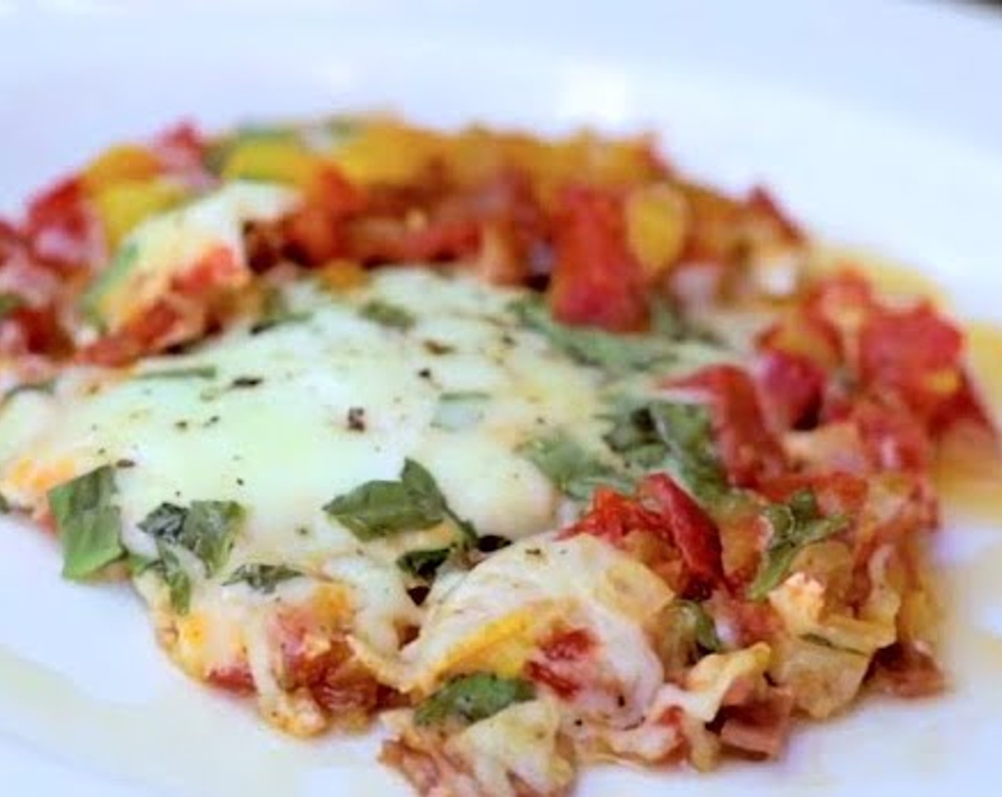 Tuscan Tomato Egg Skillet
