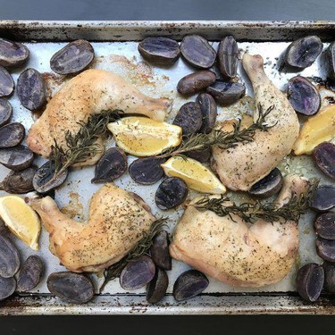 Rosemary Lemon Roasted Chicken and Potatoes Recipe | SideChef