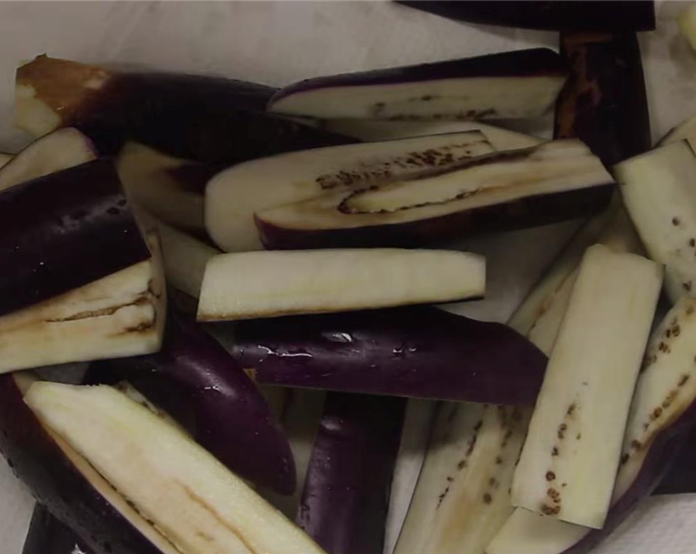 step 11 Drain and dry the eggplants.