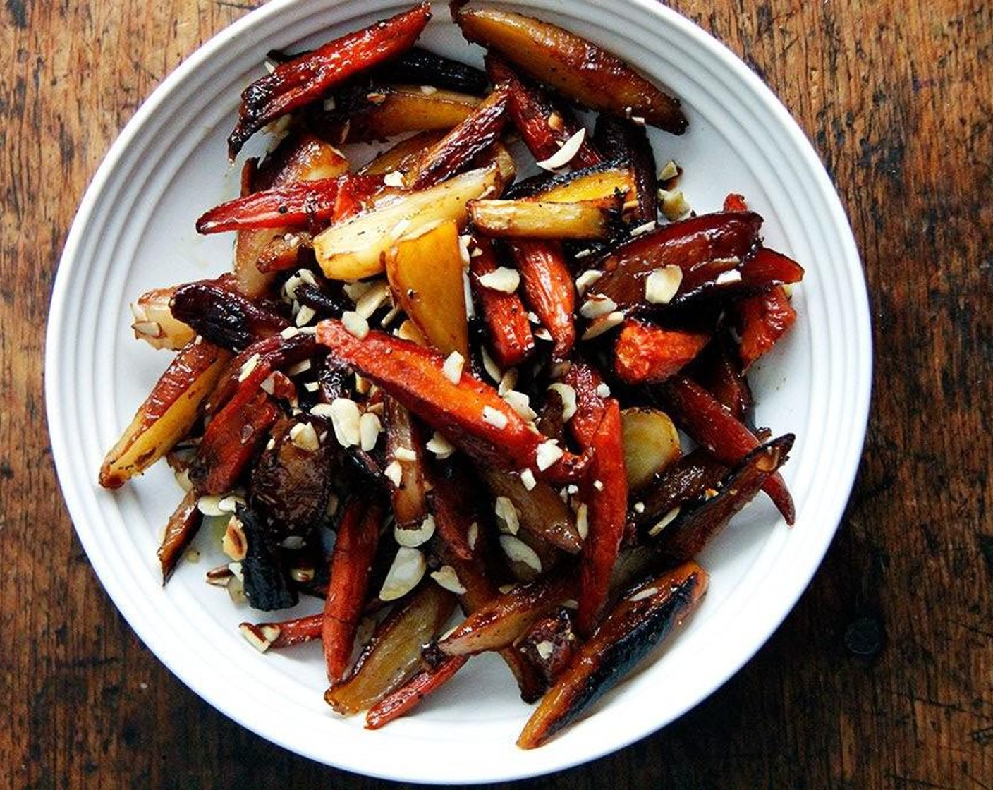 Twice-Roasted Carrots with Honey and Almonds