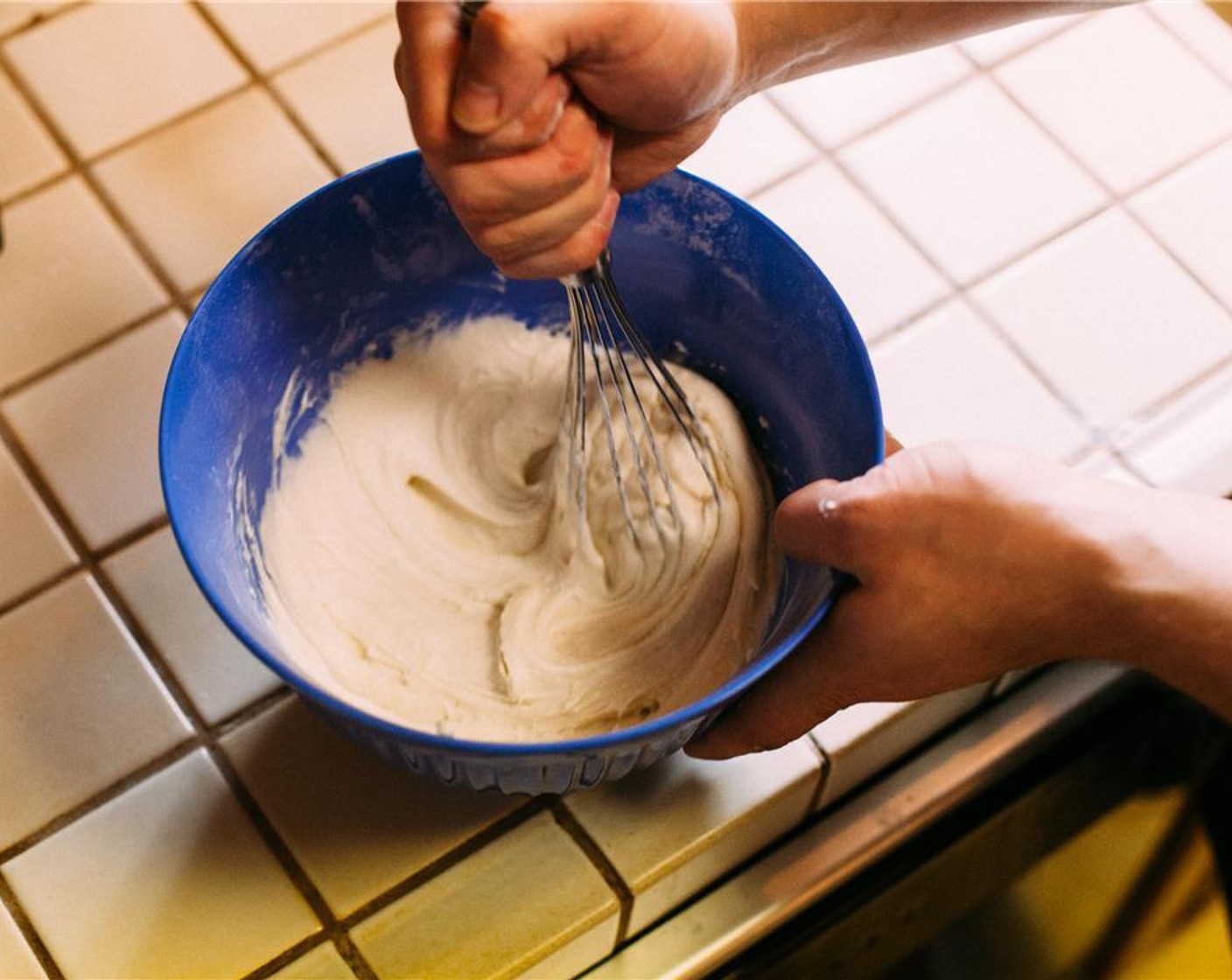 step 5 Add 1/3 of the flour mixture to the butter and briefly mix to combine, followed by 1/2 of the liquid. Continue to alternately add remaining flour and liquid and mix until combined, taking care not to over-mix the batter.