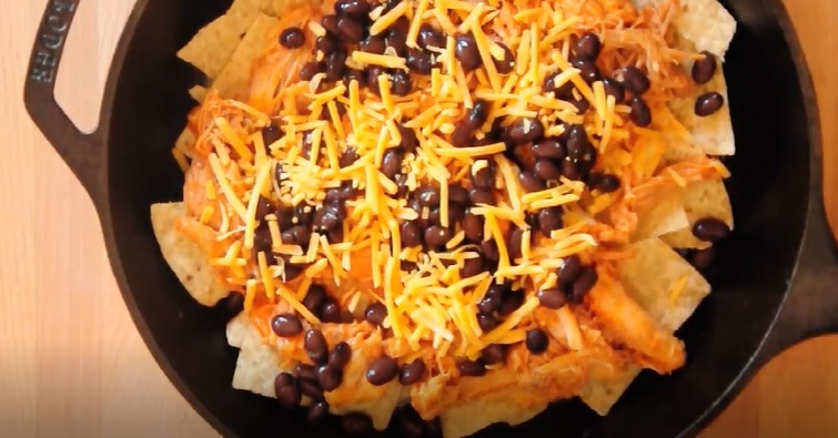 Three-Cheese Buffalo Chicken Nachos Recipe | SideChef