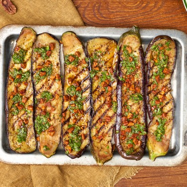 Grilled Eggplant with Chimichurri Recipe | SideChef