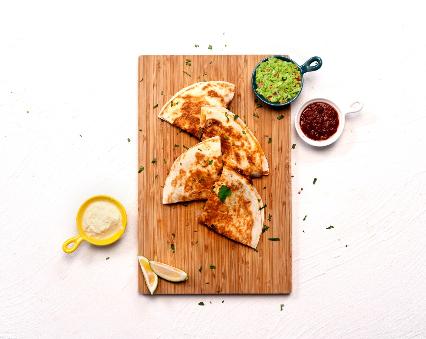 Spicy Chicken & Roasted Vegetable Quesadillas