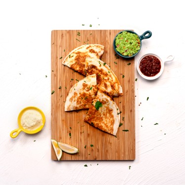 Spicy Chicken & Roasted Vegetable Quesadillas Recipe | SideChef