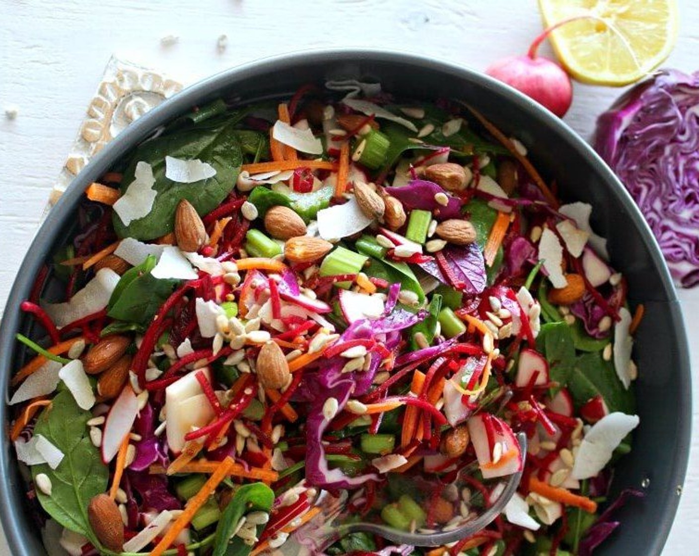 step 3 Pour dressing over salad and toss.