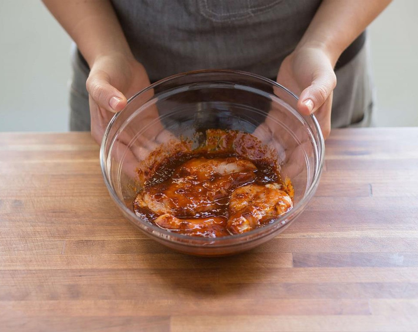 step 5 Evenly coat the chicken with the marinade. Cover with plastic wrap and place in the refrigerator until ready to cook.