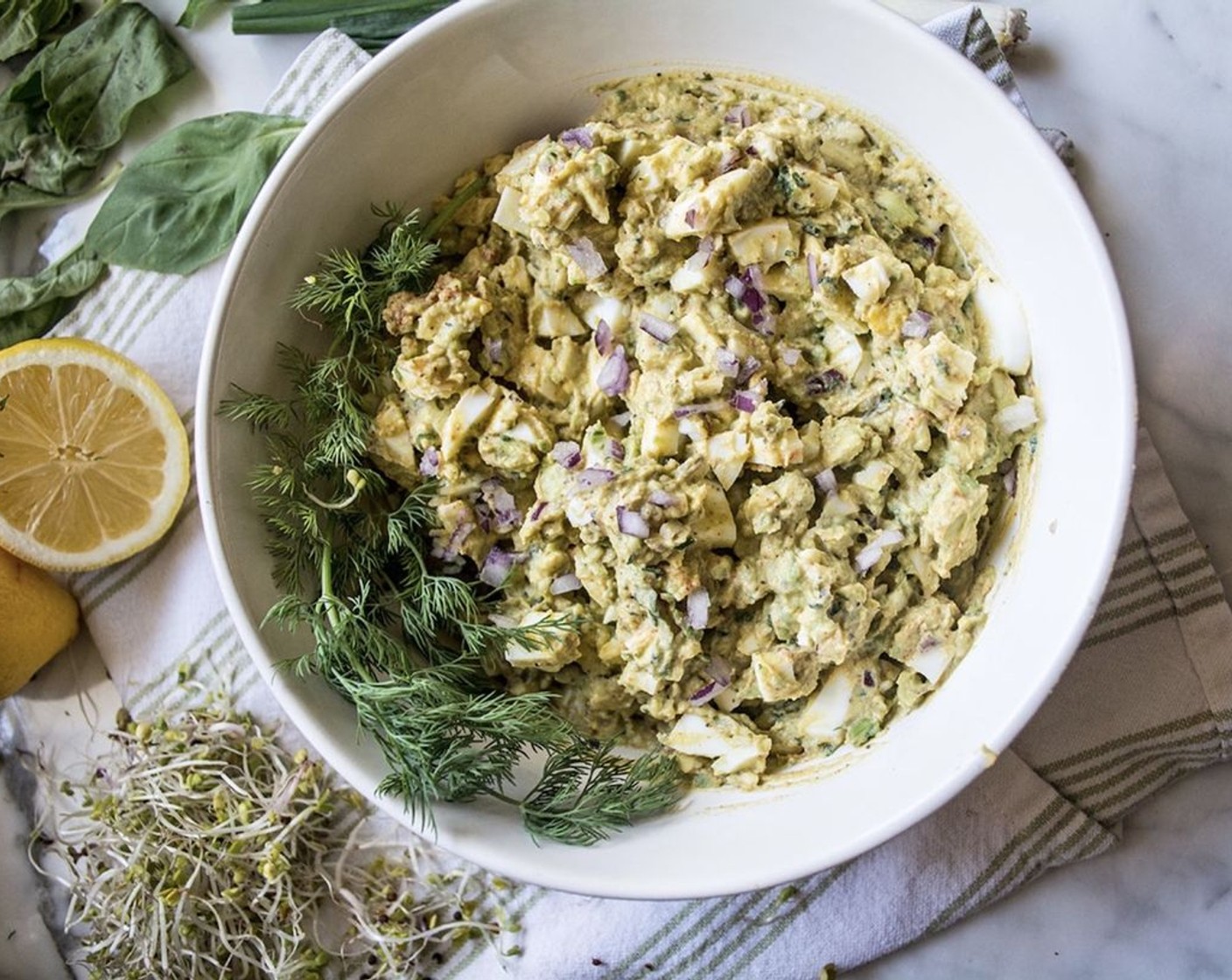 step 3 Gently stir ingredients together until all flavors are thoroughly combined. Taste and add additional salt, pepper, lemon juice, or fresh herbs, according to your personal preference.