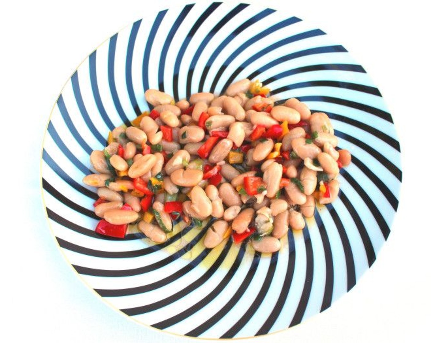 step 6 Plate half the bean salad.