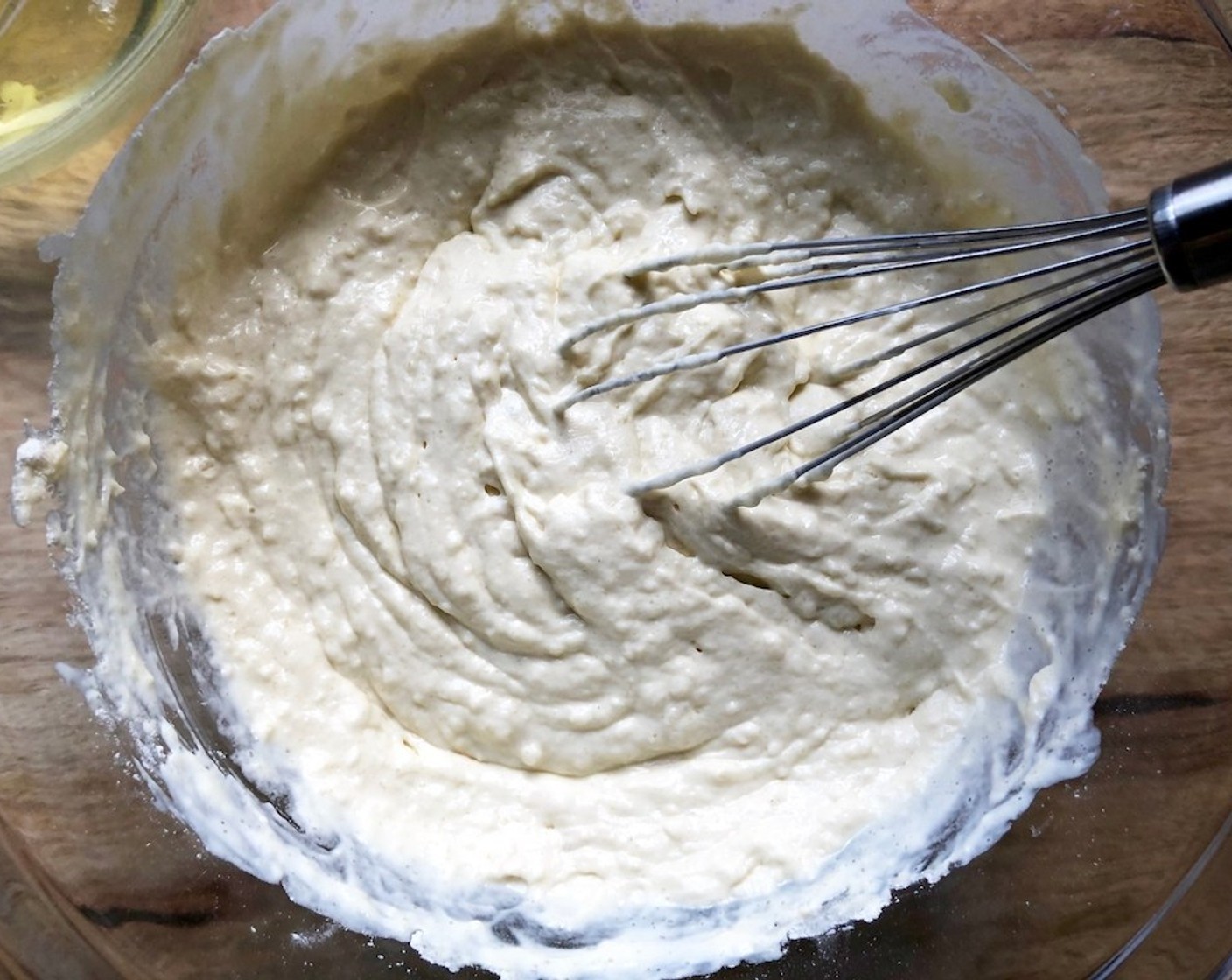 step 5 Add the egg yolk mixture to the flour mixture and mix until well combined; the batter will be lumpy. Set aside.