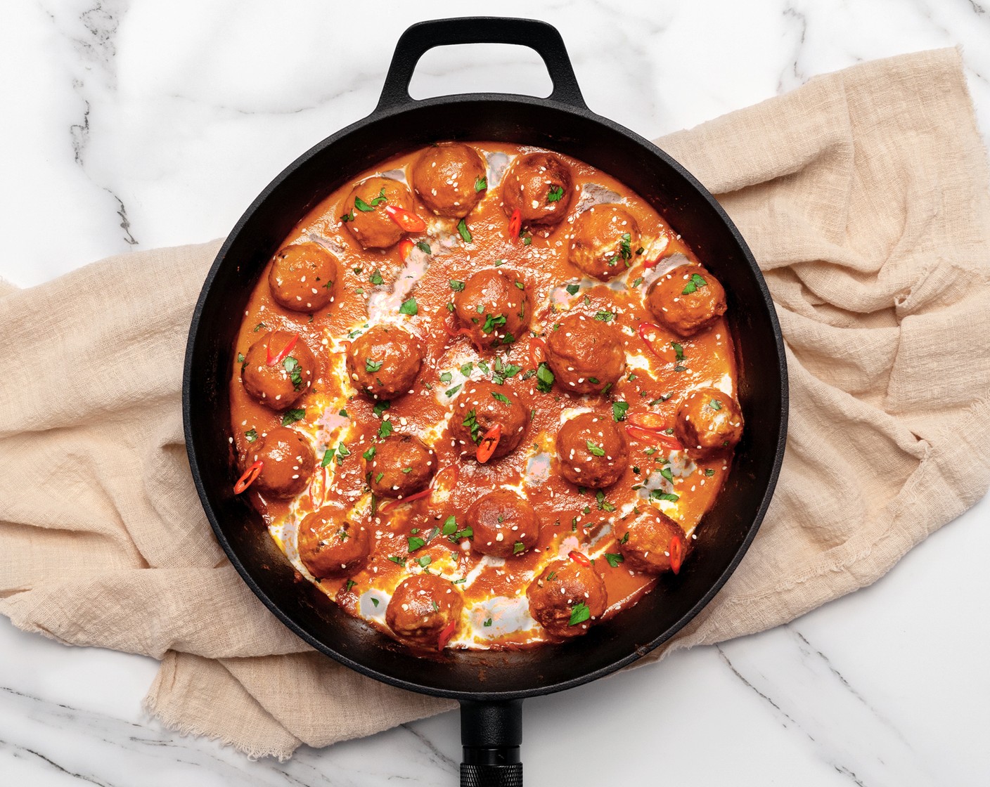 Tempeh Meatballs with Thai Curry Sauce