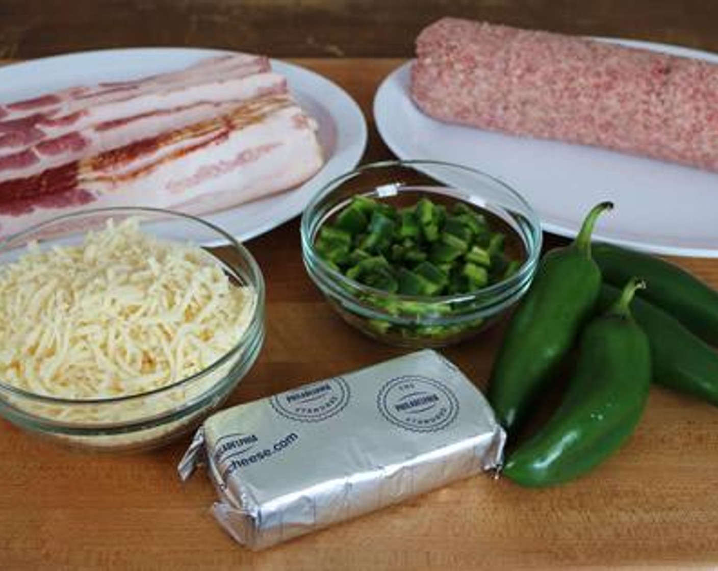 step 1 Soften the Cream Cheese (1 cup) by sitting it on counter for 1 hour. Seed and dice the Jalapeño Peppers (3).