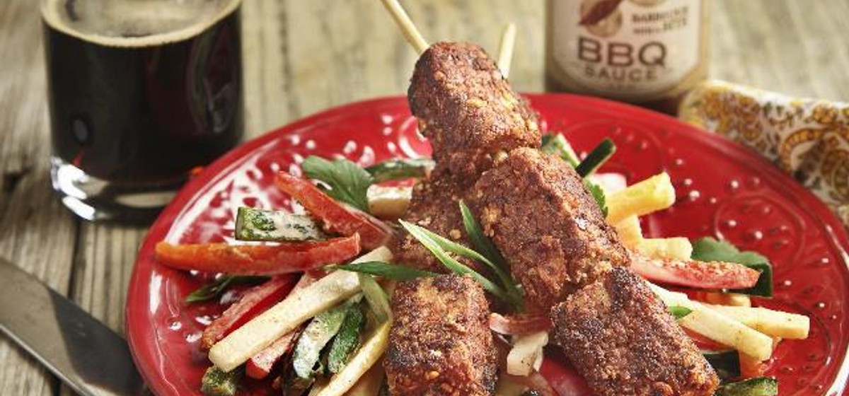 BBQ Sushi Tuna Satays with Mango Recipe | SideChef