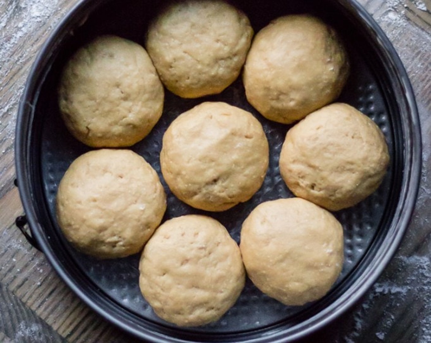 step 12 Beat the Egg (1) to make an egg wash. Uncover the rolls, brush with egg wash and bake on the center rack of the oven for 20 minutes.