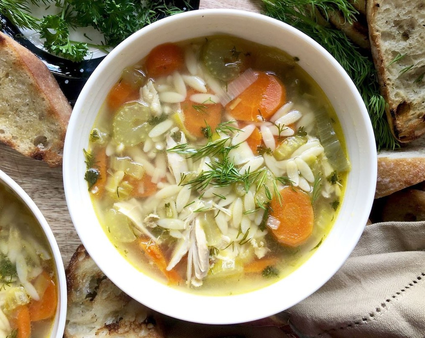 step 6 Serve immediately in bowls, sprinkled with additional fresh dill if desired.