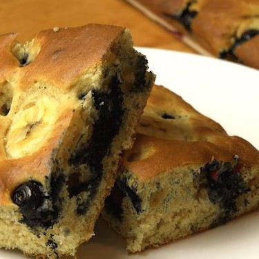 Banana and Blueberry Sheet Pan Pancakes Recipe | SideChef