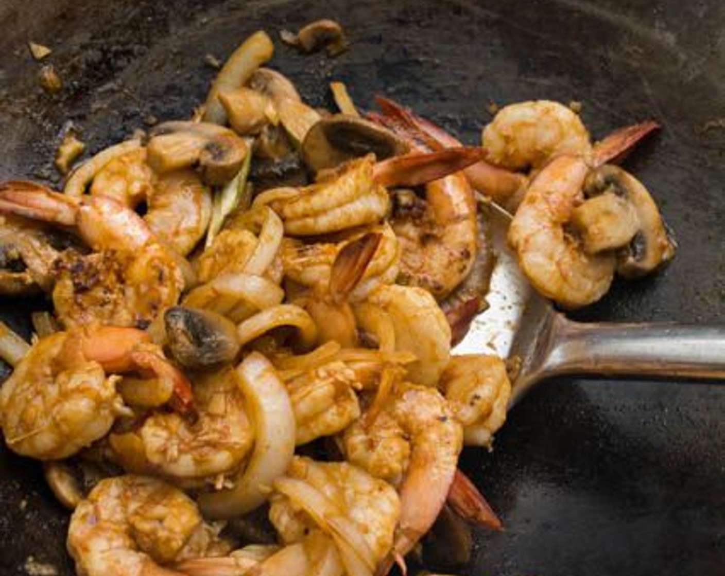 step 8 Stir-fry the shrimp, combining it with the other ingredients, for another minute or until fully cooked.