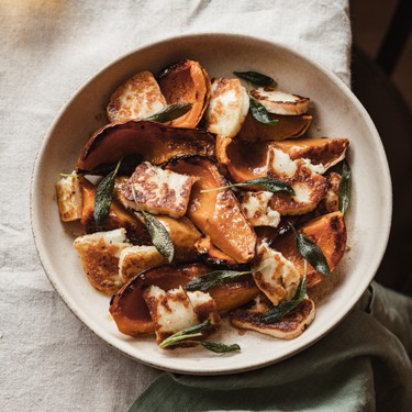 Roasted Honeynut Squash with Sage and Halloumi Recipe | SideChef